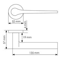 Дверные ручки Morelli LAND MH-60-R6 BL