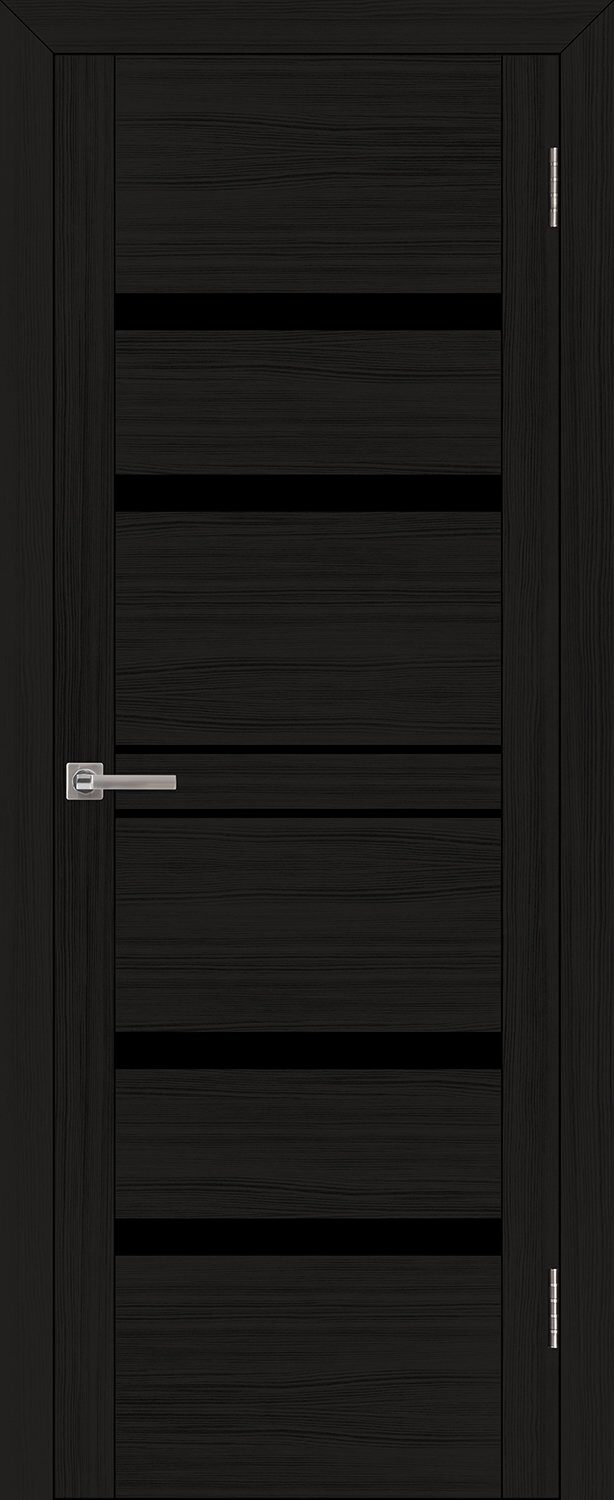 Дверь межкомнатная Uniline 30030 Шоко велюр, стекло черное