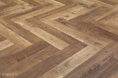 Кварцвиниловый ламинат Vinilam Parquet Herringbone IS11177 Версальский Паркет