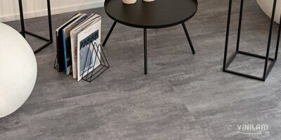 Кварцвиниловая плитка Vinilam Ceramo Stone клеевая 71616 Цемент Серый