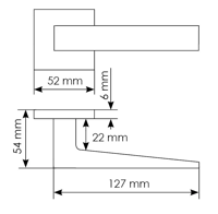Дверные ручки Morelli MIRA MH-54-S6 BL