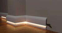 Плинтус из полистирола высокой плотности под подсветку Decor Dizayn DD700 (2000х100х18 мм)